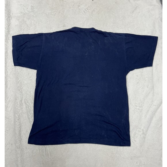 Vtg Cleveland Indians Navy Blue Embroidered T-Shirt Hank Aaron Originals Size L - Picture 9 of 9